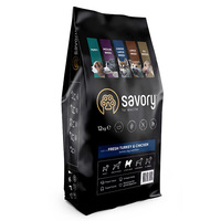 Сухой корм Savory для щенков крупных пород со свежим мясом индейки и курицы, 12 кг