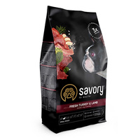 Сухой корм Savory для собак малых пород со свежим мясом индейки и ягнятиной 1 кг