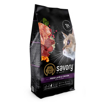 Сухой корм Savory для кастрированных котов со свежим мясом ягненка и курицы, 2 кг