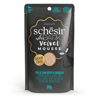 Schesir After Dark Chicken With Quail Egg мусс, натуральные консервы для котов, пауч 80г