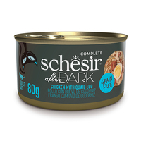 Schesir After Dark Chicken With Quail Egg в бульоне натуральные консервы для котов, банка 80г