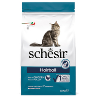 Schesir Cat Hairbal сухой монопротеиновый корм для котов для выведения шерсти 1,5 кг