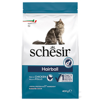 Schesir Cat Hairball сухой монопротеиновый корм для котов с выведения шерсти 400 г