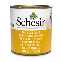 Schesir Chicken With Pumpkin в желе натуральные консервы для собак, влажный корм, банка 285г