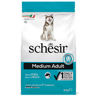 Schesir Dog Medium Adult Fish сухой монопротеиновый корм для собак средних пород 3 кг