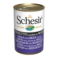 Schesir Tuna with Dentex в желе натуральные консервы для котов, влажный корм, банка 85г
