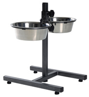 Trixie №24921 - металлические миски на регулируемой подставке, 2х1,8 л
