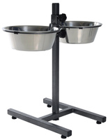 Trixie №24922 - металлические миски на регулируемой подставке, 2х2,8 л