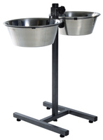 Trixie №24923 - металлические миски на регулируемой подставке, 2х4,5 л