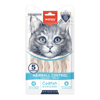 Wanpy Functional Creamy Lickable Treat Hairball Control функциональное жидкое лакомство для котов 70 г