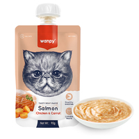 Wanpy Salmon Chicken Carrot жидкий корм для котов 90 г