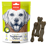Wanpy Toothbrush Chews Chicken жевательное лакомство со вкусом курицы для собак 100 г